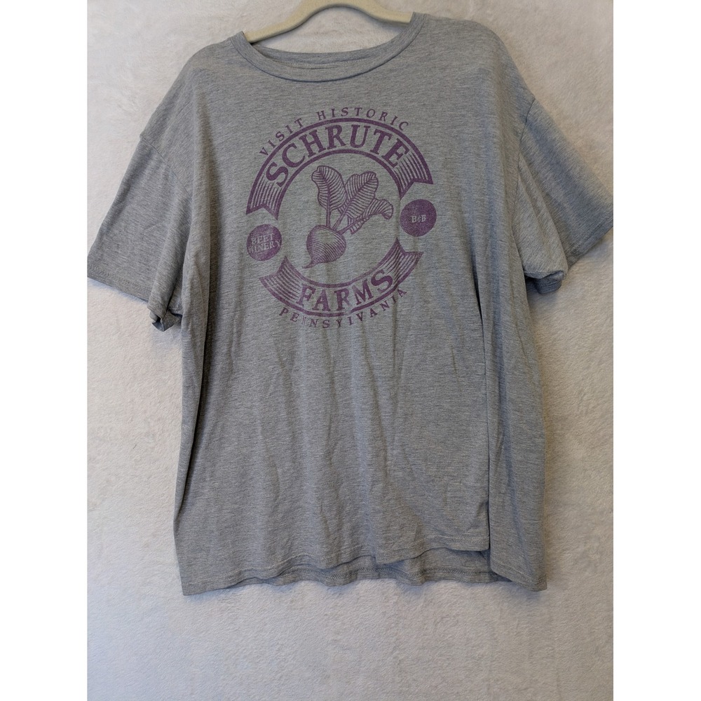 The Office Schrute Farms Beet‎ Winery T-Shirt XL Gray Ripple Junction Mens Tee